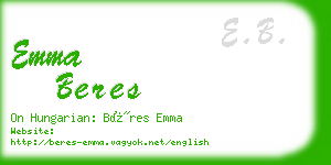 emma beres business card